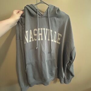 Ardene Light Gray/Purple Hoodie with Drawstring